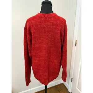 J Peterman Company Men's Wool blend Crewneck Sweater in Red